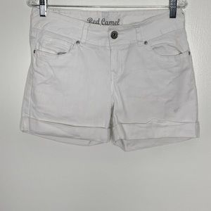 RED CAMEL WHITE JEAN SHORTS